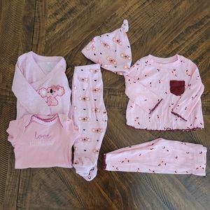 Pajama sets for baby girl light weight for summer size 3-6 months